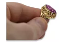 Amethyst 14 Karat Gelbgold Ring Vintage Schmuck vrc020y